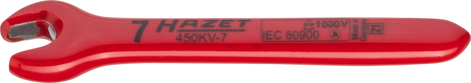 HAZET Enkele steeksleutel · geïsoleerd 450KV-7 · Buiten-zeskant-profiel · SW 7 mm