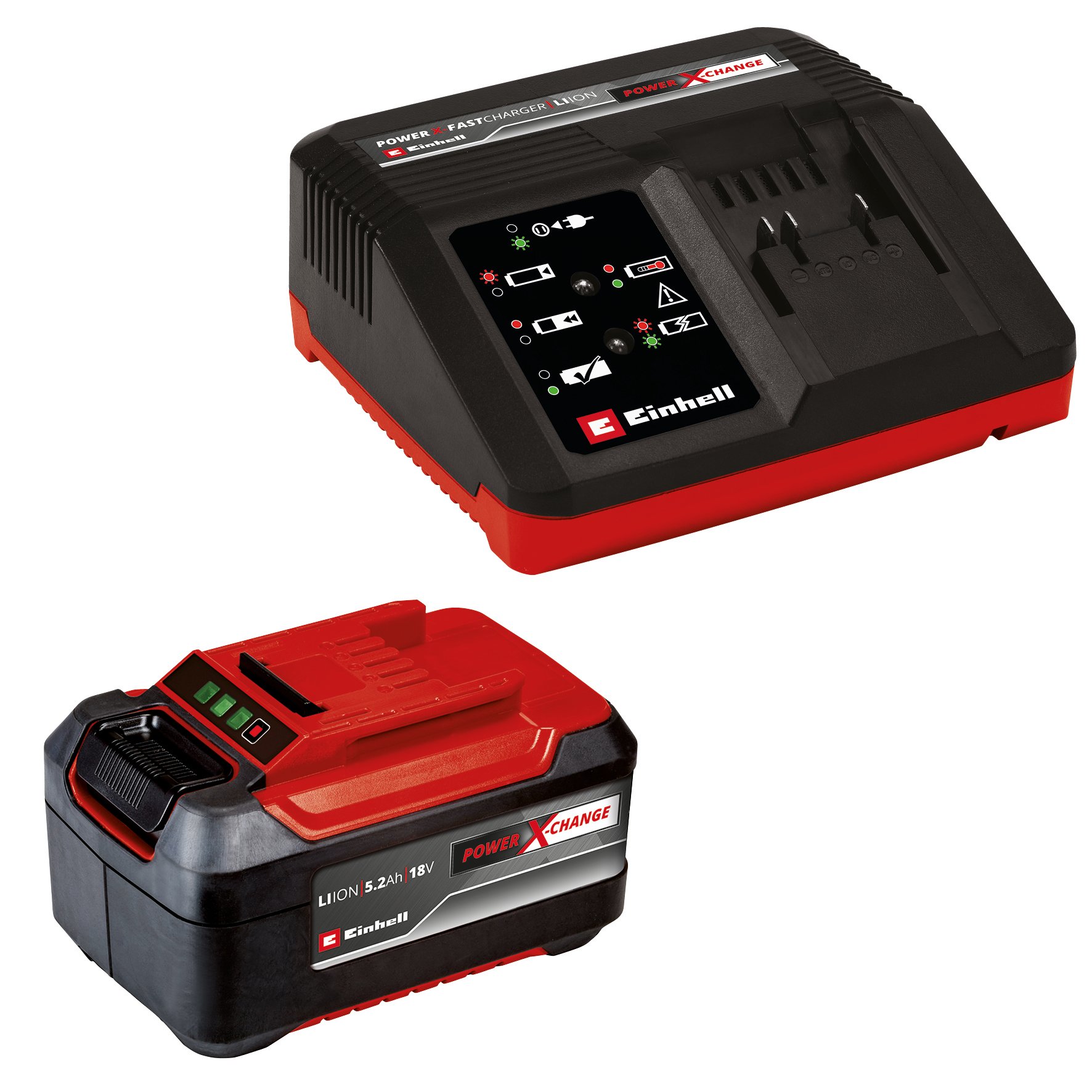 Einhell Einhell Power X-Change PXC-Starter-Kit 5,2Ah & 4A Fastcharger 4512114 Accu en acculader voor