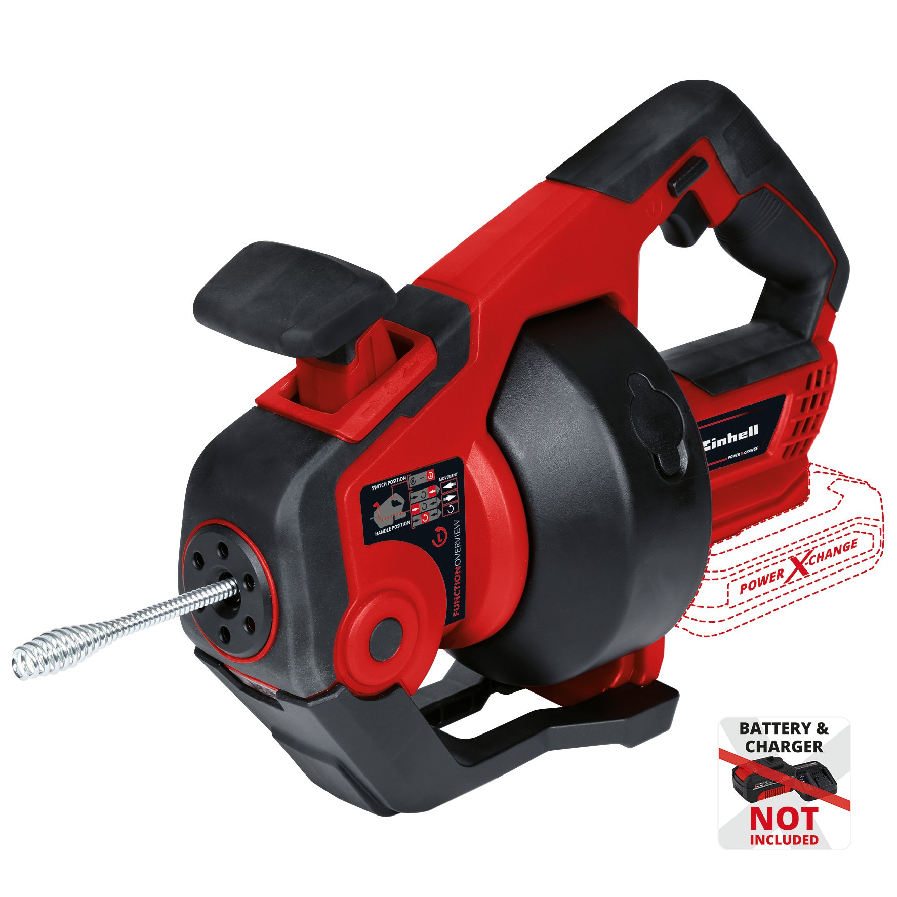 Einhell TE-DA 18/760 Li Solo - Accu Automatische Rioolontstopper | 18V | Zonder accu en lader - 4514160 4514160