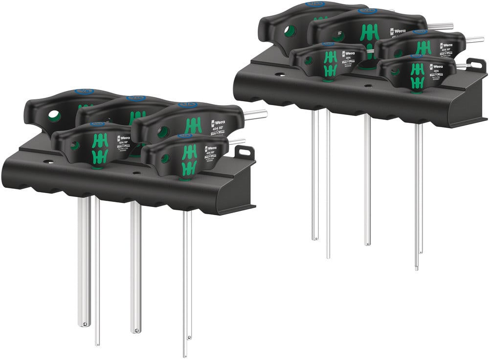 Wera 454/10 HF | set Imperial 1 | Schroevendraaierset | T-greep schroevendraaier | Hex-Plus | met vasthoudfunctie | inch | 10-delig - 05023451001