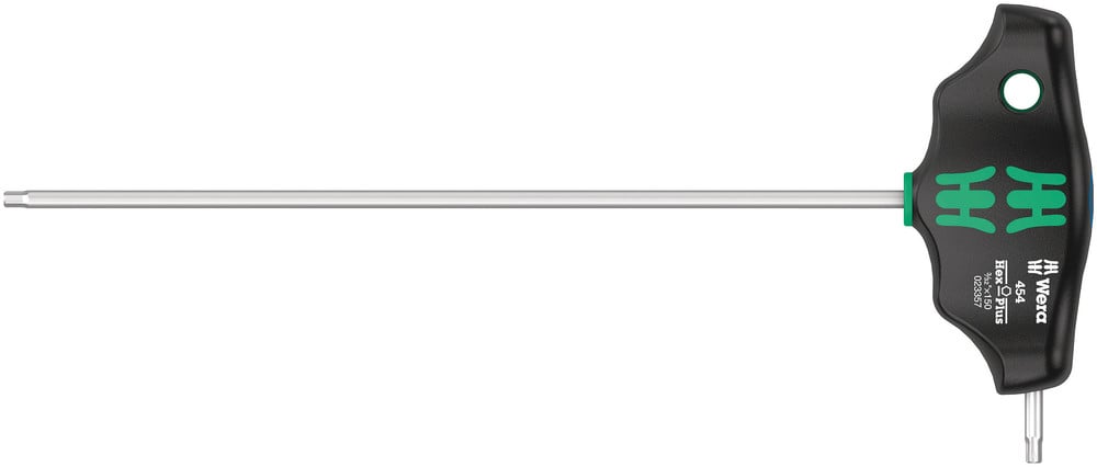 Wera 454 Imperial T-greep zeskant-schroevendraaier Hex-Plus met vasthoudfunctie, inch, 3/32" x 150 mm - 05023357001