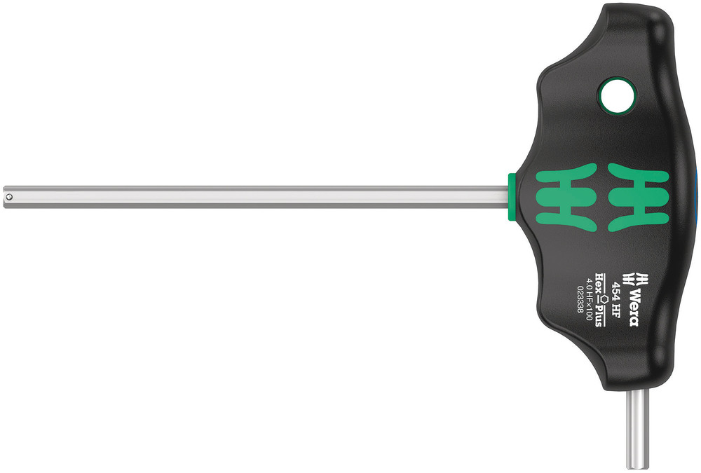 Wera 454 HF T-greep zeskant-schroevendraaier Hex-Plus met vasthoudfunctie, 4 x 100 mm - 05023338001