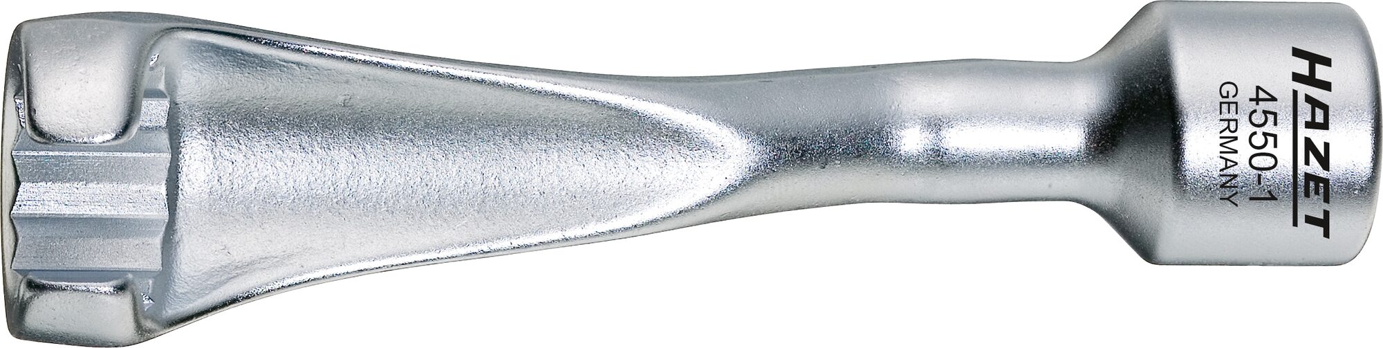 HAZET Injectieleidingsleutel 4550-1 · 1/2 inch (12,5 mm) vierkant hol · Buitentwaalfkant profiel · SW 17 mm