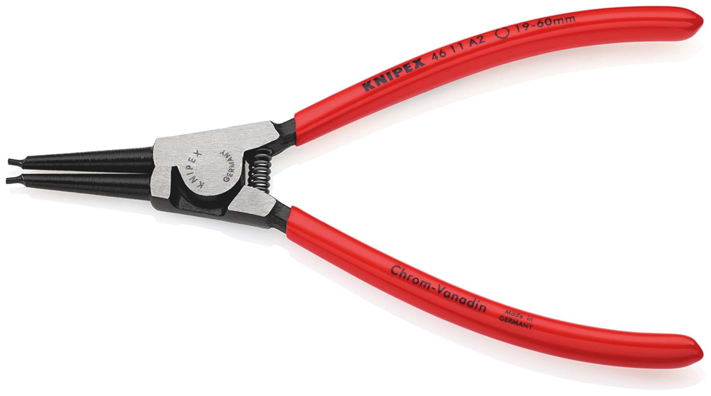 Knipex Borgveertang voor buitenringen op assen | Kunststof bekleed | Zwart geatramenteerd - 46 11 A2 SB