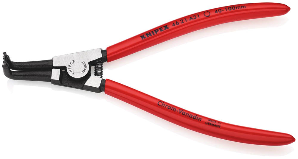Knipex Borgveertang voor buitenringen op assen | Kunststof bekleed | Zwart geatramenteerd - 46 21 A31 SB