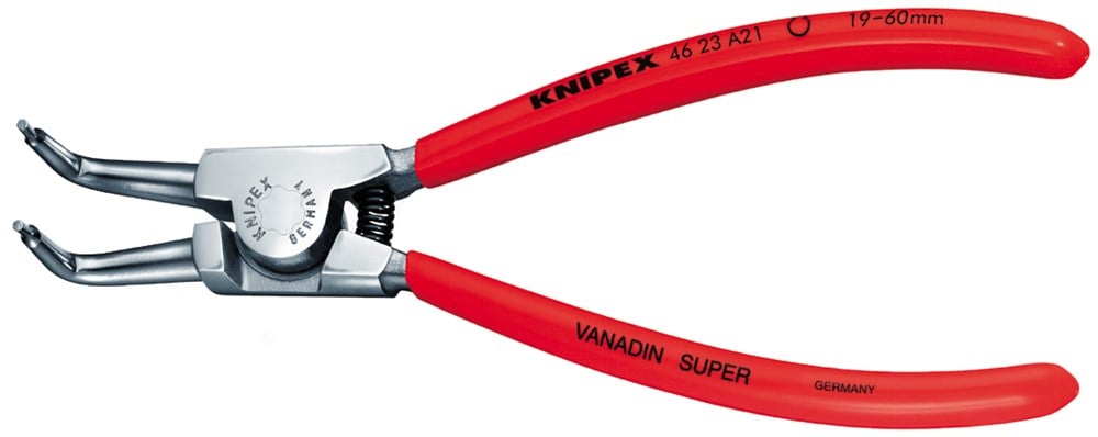 Knipex Borgveertang voor buitenringen op assen verchroomd met kunststof bekleed 125 mm - 4623A11