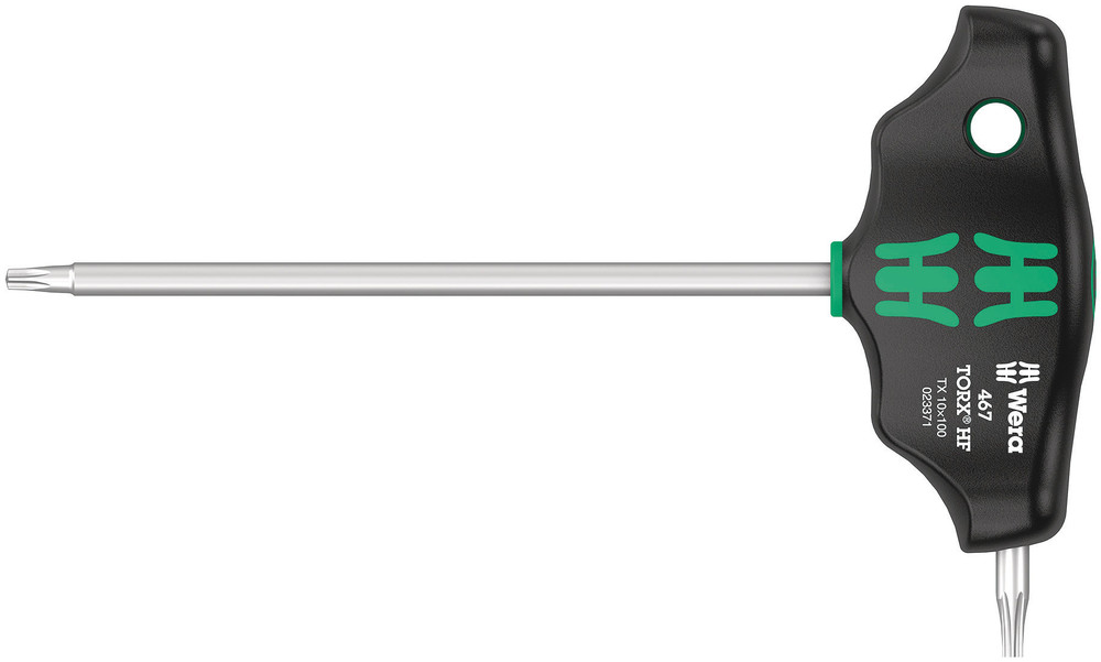 Wera 467 TORX® HF T-greep-schroevendraaier met vasthoudfunctie, TX 10 x 100 mm - 05023371001