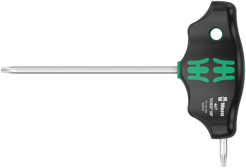 Wera 467 TORX® HF T-greep-schroevendraaier met vasthoudfunctie, TX 15 x 100 mm - 05023372001