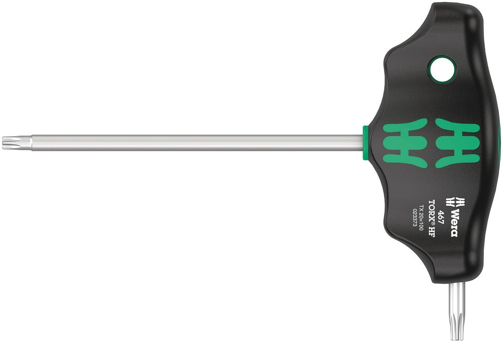 Wera 467 TORX® HF T-greep-schroevendraaier met vasthoudfunctie, TX 20 x 100 mm - 05023373001