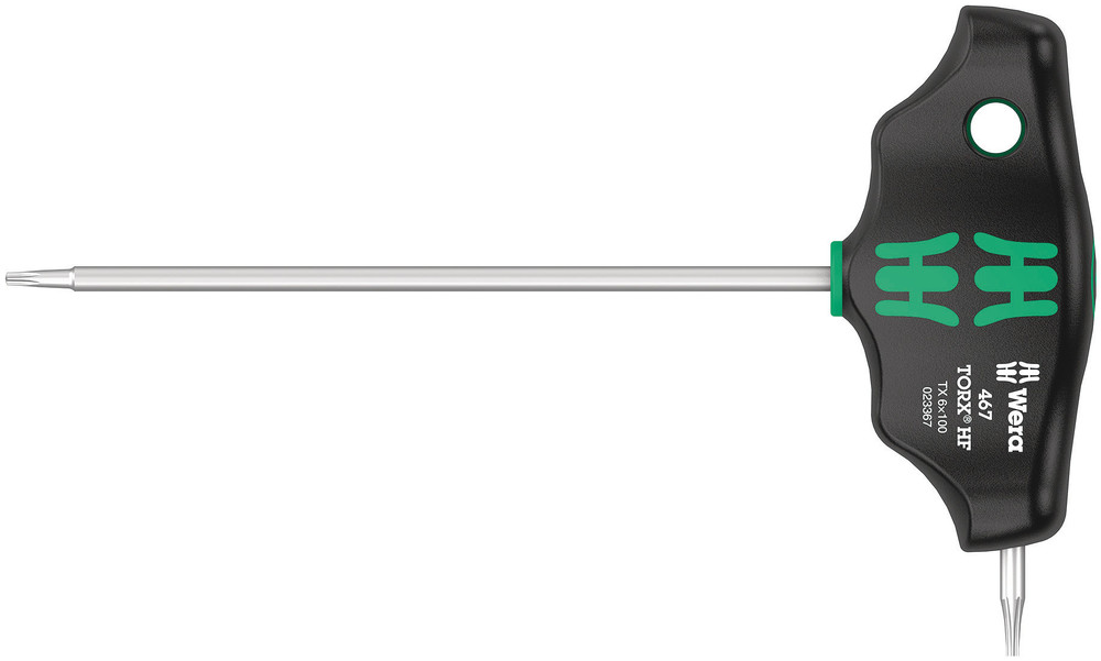 Wera 467 TORX® HF T-greep-schroevendraaier met vasthoudfunctie, TX 6 x 100 mm - 05023367001
