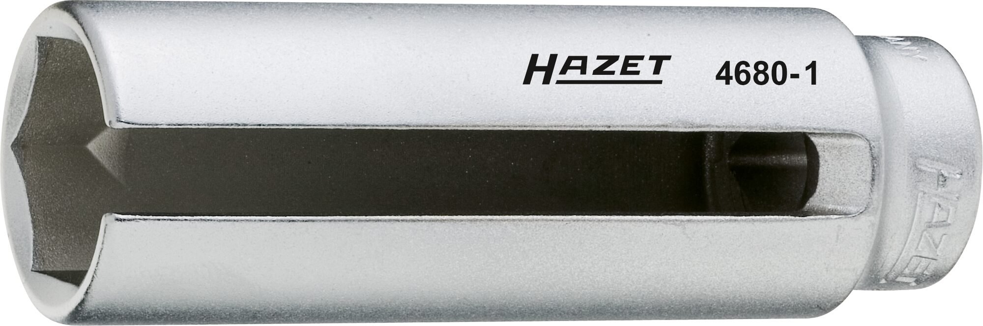 HAZET Lambdasonde-dopsleutel 4680-1 · 1/2 inch (12,5 mm) vierkant hol · Buiten-zeskant-profiel · SW 22 mm