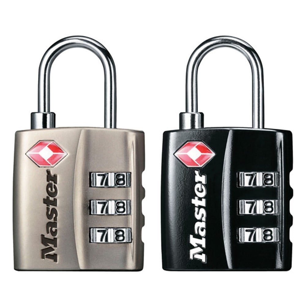 Masterlock 30mm - durable metal body - 19mm steel shackle, 3mm diam. - 3-digit re - 4680EURDNKL