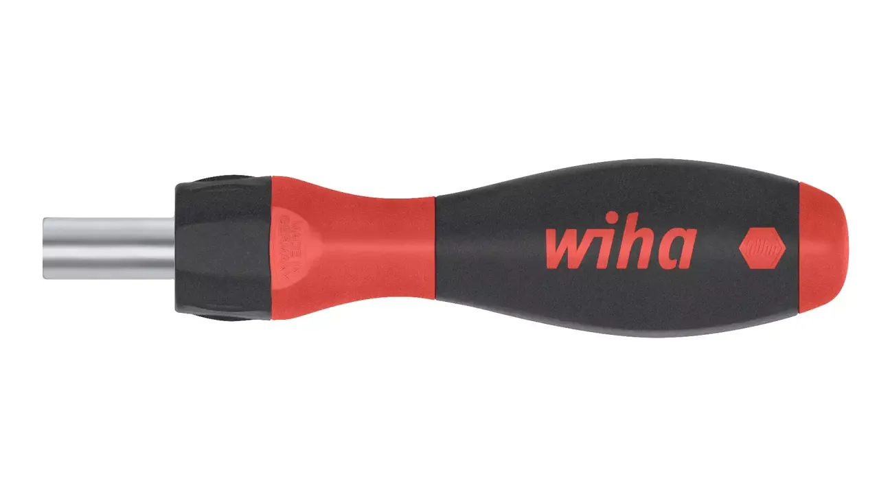 Wiha Schroevendraaier SoftFinish® met bithouder en ratelfunctie voor 1/4"-bits - 47169