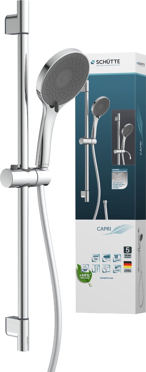 Schutte CAPRI doucherail set | Chroom - 64291 afbeelding