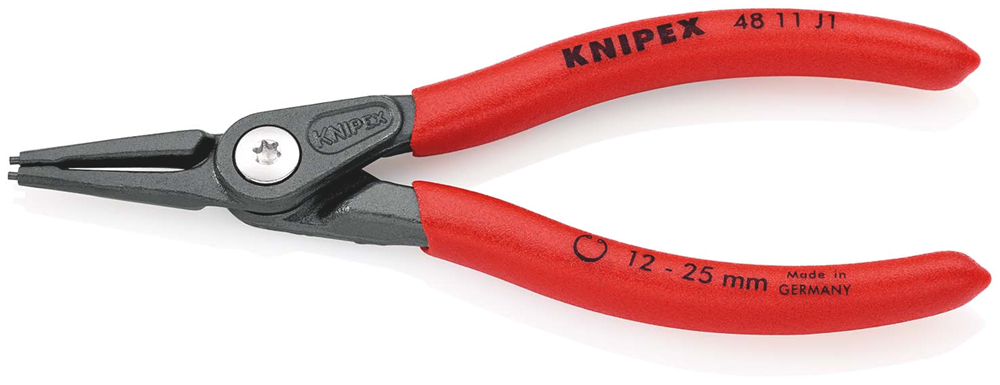Knipex Precisie-borgveertang voor binnenringen in boringen | Anti-slip kunststof bekleed - 48 11 J1 SB