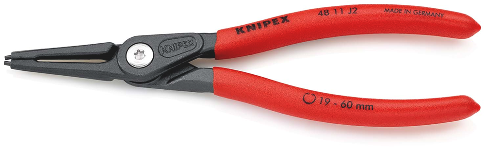 Knipex Precisie-borgveertang voor binnenringen in boringen | Anti-slip kunststof bekleed - 48 11 J2 SB