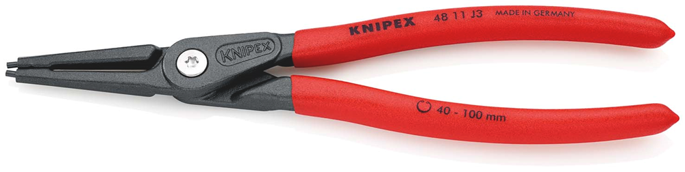 Knipex Precisie-borgveertang voor binnenringen in boringen | Anti-slip kunststof bekleed - 48 11 J3 SB