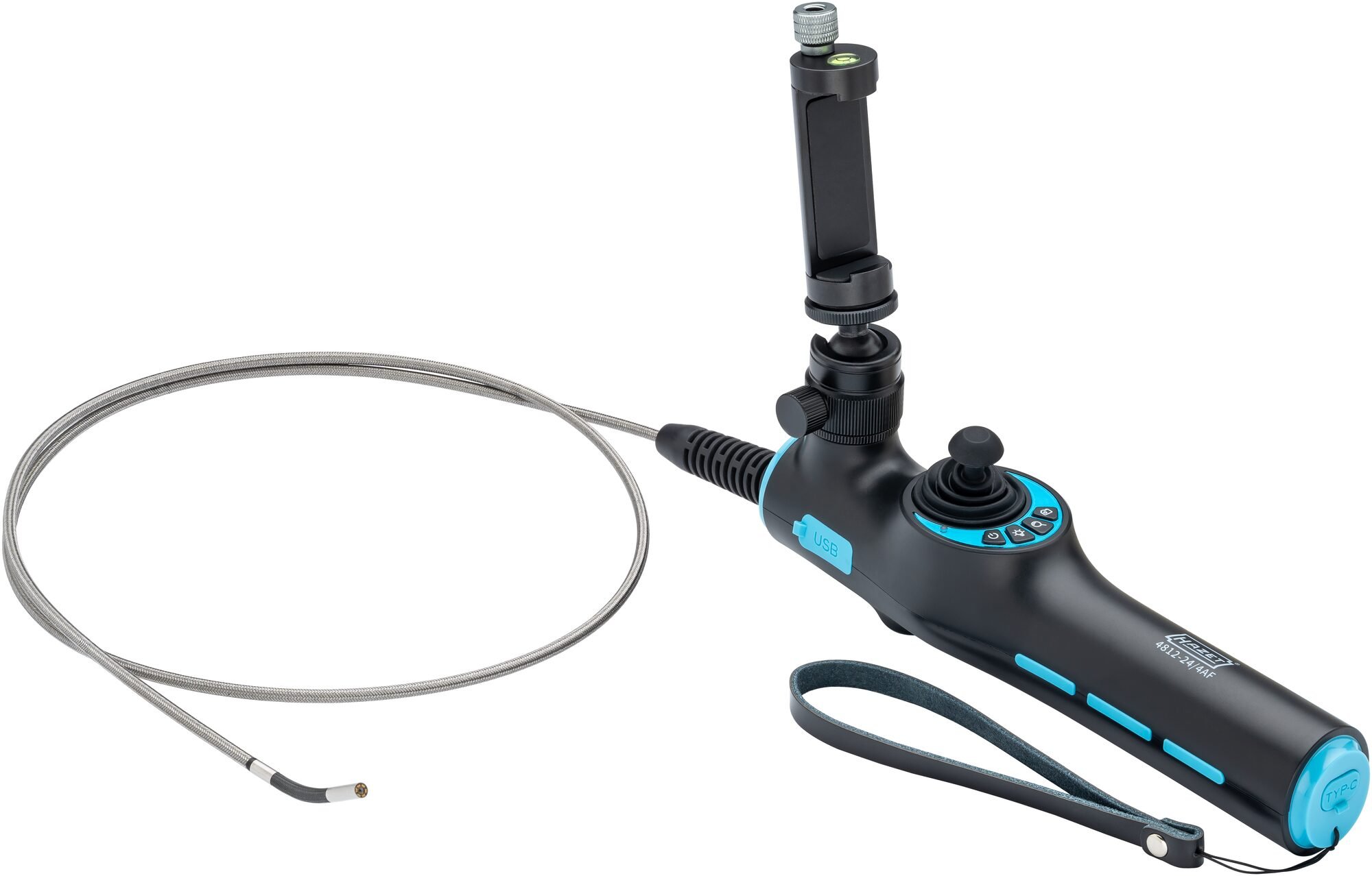 HAZET HD video-endoscoop set met 360° draaisonde ? 3,9 mm 4812-24/4AF · 4-delig