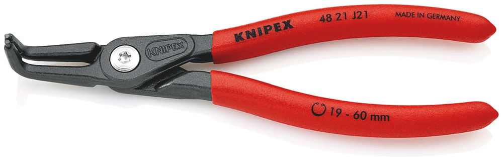 Knipex Precisie-borgveertang voor binnenringen in boringen | Anti-slip kunststof bekleed - 48 21 J41 SB