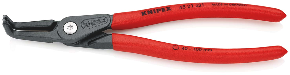 Knipex Precisie-borgveertang voor binnenringen in boringen | Anti-slip kunststof bekleed - 48 21 J31 SB