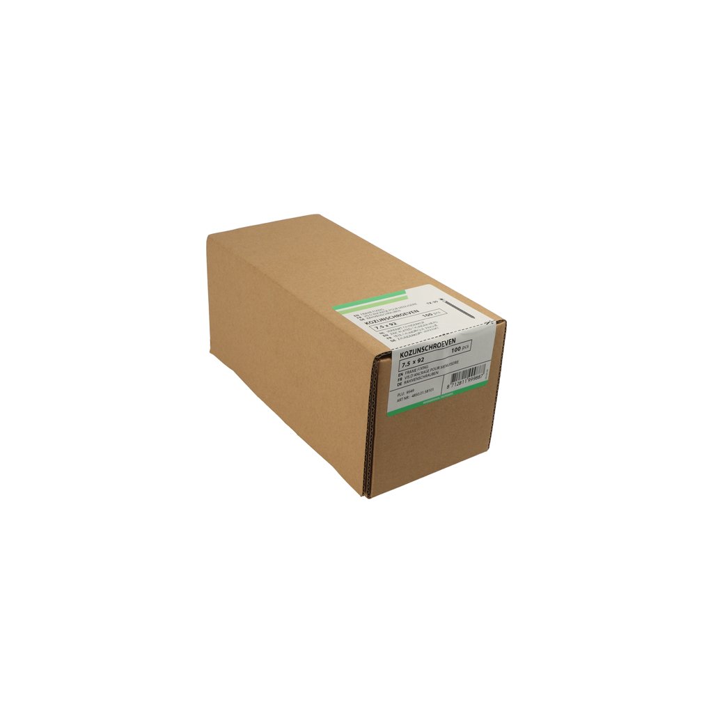 Hoenderdaal Fasteners Hoenderdaal Kozijnschroef Vz Ck Torx TX30 7.5X132 | 100 stuks 4850.01.58501