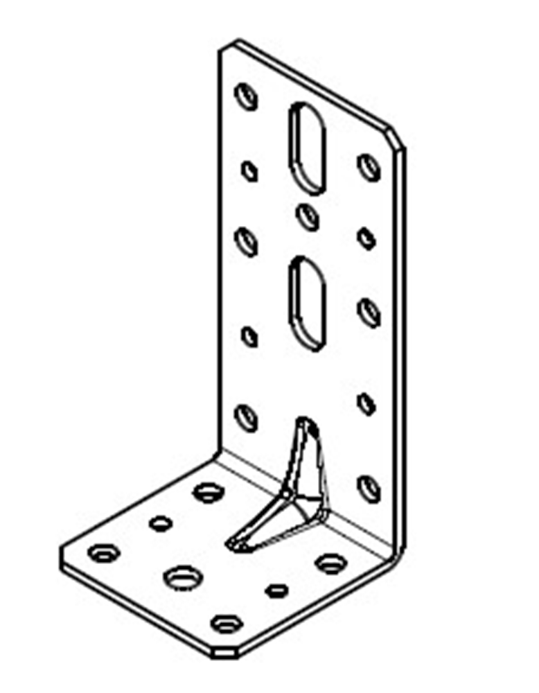 Waelbers Hoekanker m/ril 60x120x60 mm zwart - 25 Stuk(s) - 490277.09 afbeelding