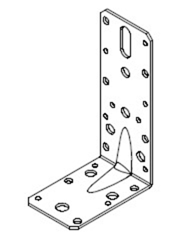 Waelbers Hoekanker m/ril 90x150x60mm zwart - 10 Stuk(s) - 490417.05