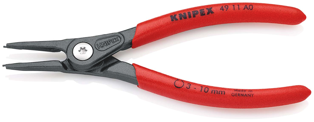 Knipex Precisie-borgveertang voor buitenringen op assen | Anti-slip kunststof bekleed - 49 11 A0 SB