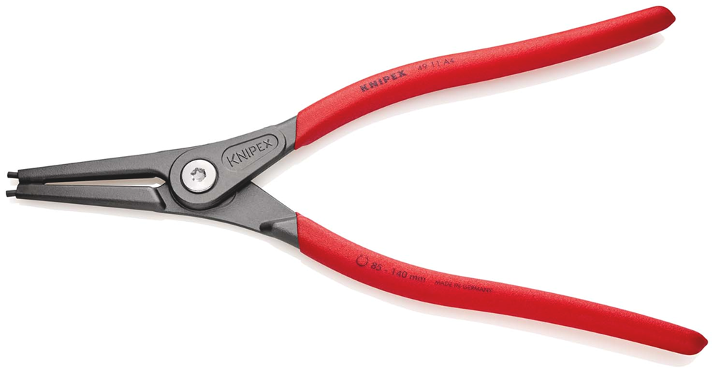 Knipex Precisie-borgveertang voor buitenringen op assen | Anti-slip kunststof bekleed - 49 11 A4 SB
