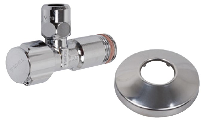 Kirchhoff SCHELL-haakse-kraan 1 2" ET x 3 8" x 10 mmQ met rozet zelfdichtend 49170699