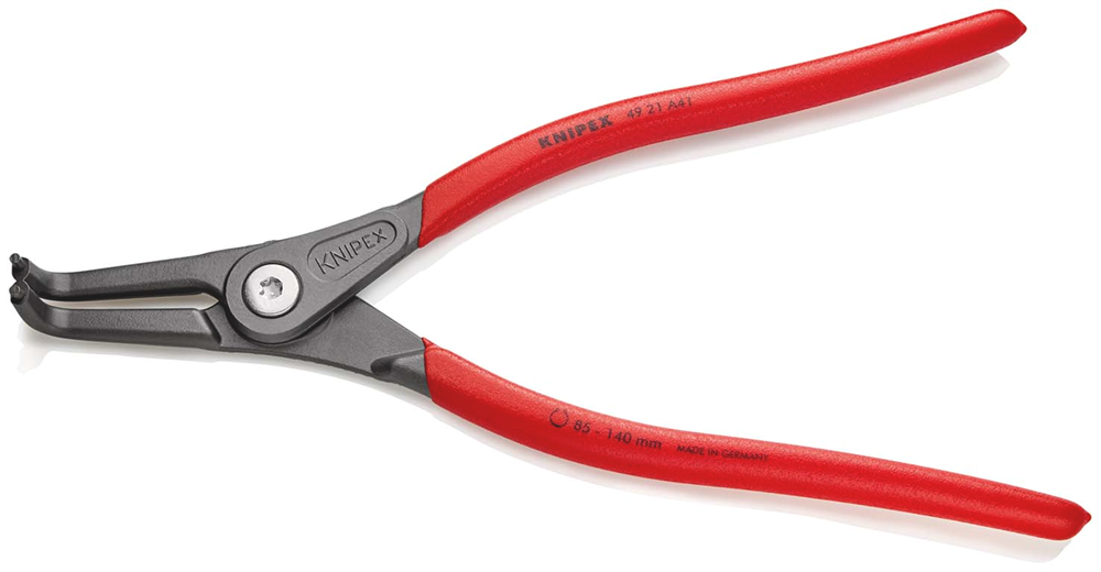 Knipex Precisie-borgveertang voor buitenringen op assen | Anti-slip kunststof bekleed - 49 21 A41 SB