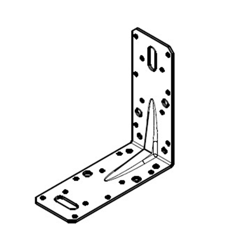 Waelbers Hoekanker m/ril 150x150x60x2,5mm zwart - 10 Stuk(s) - 4927.05