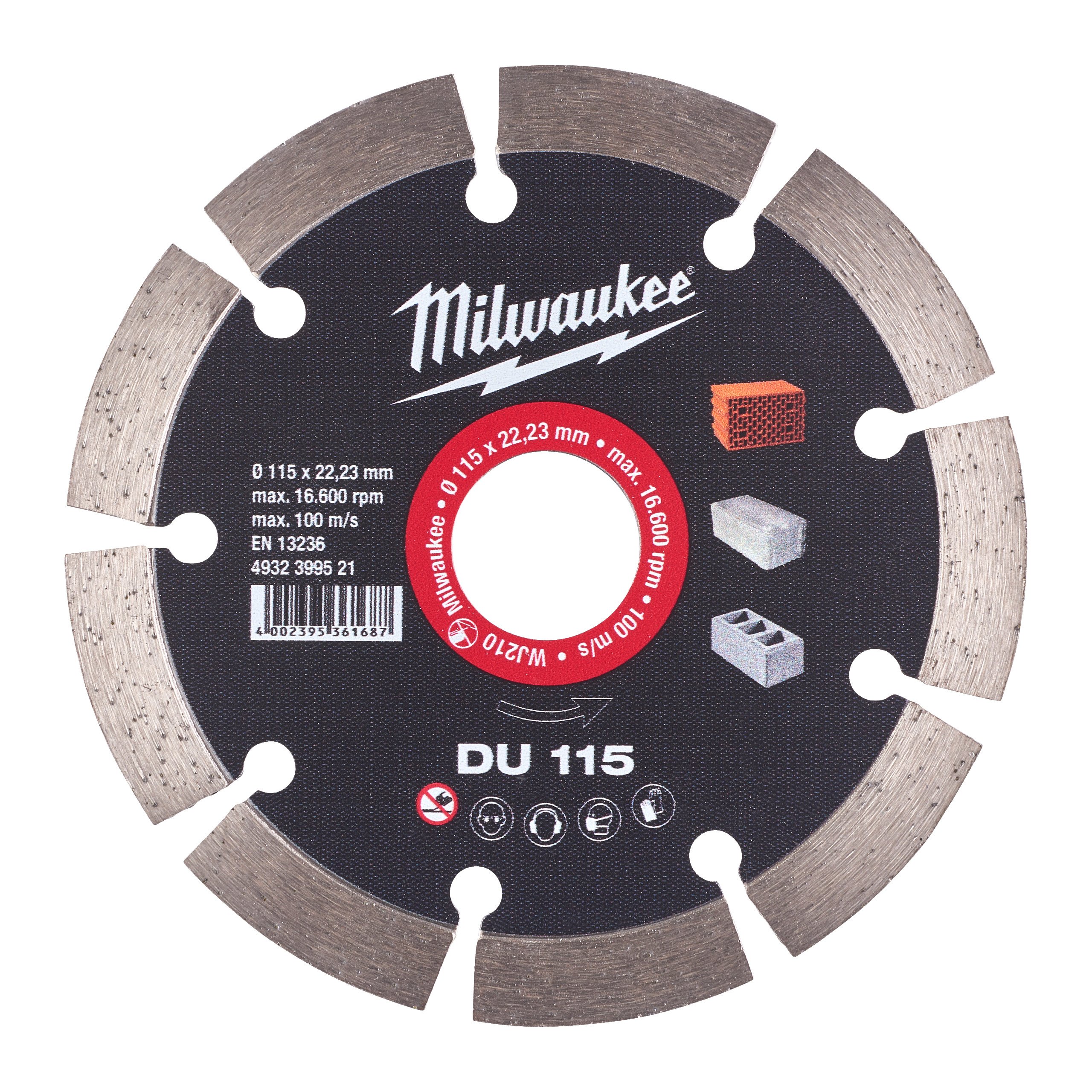 Milwaukee Accessoires Diamantdoorslijpschijf DU 115 - 4932399521