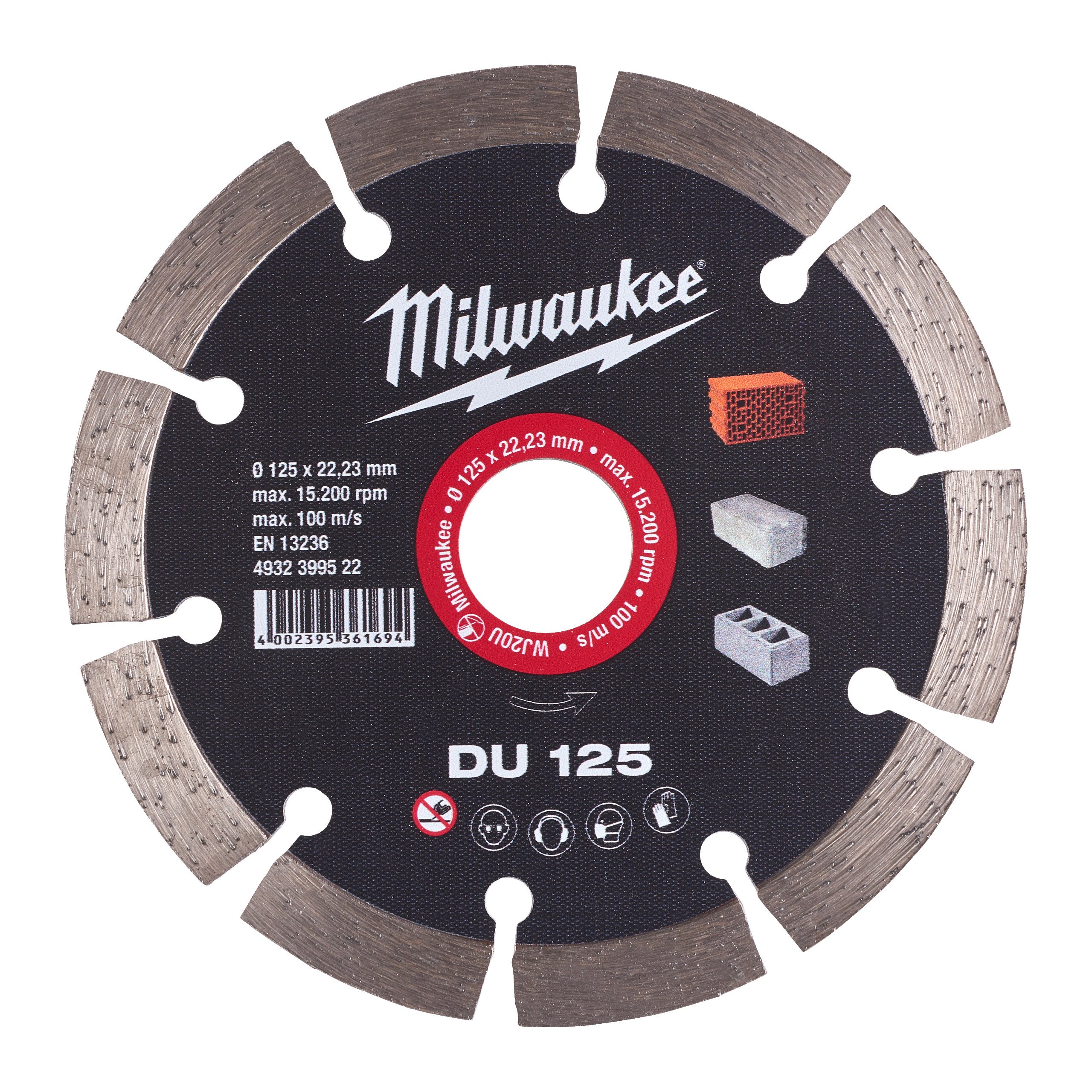 Milwaukee Accessoires Diamantdoorslijpschijf DU 125 - 4932399522