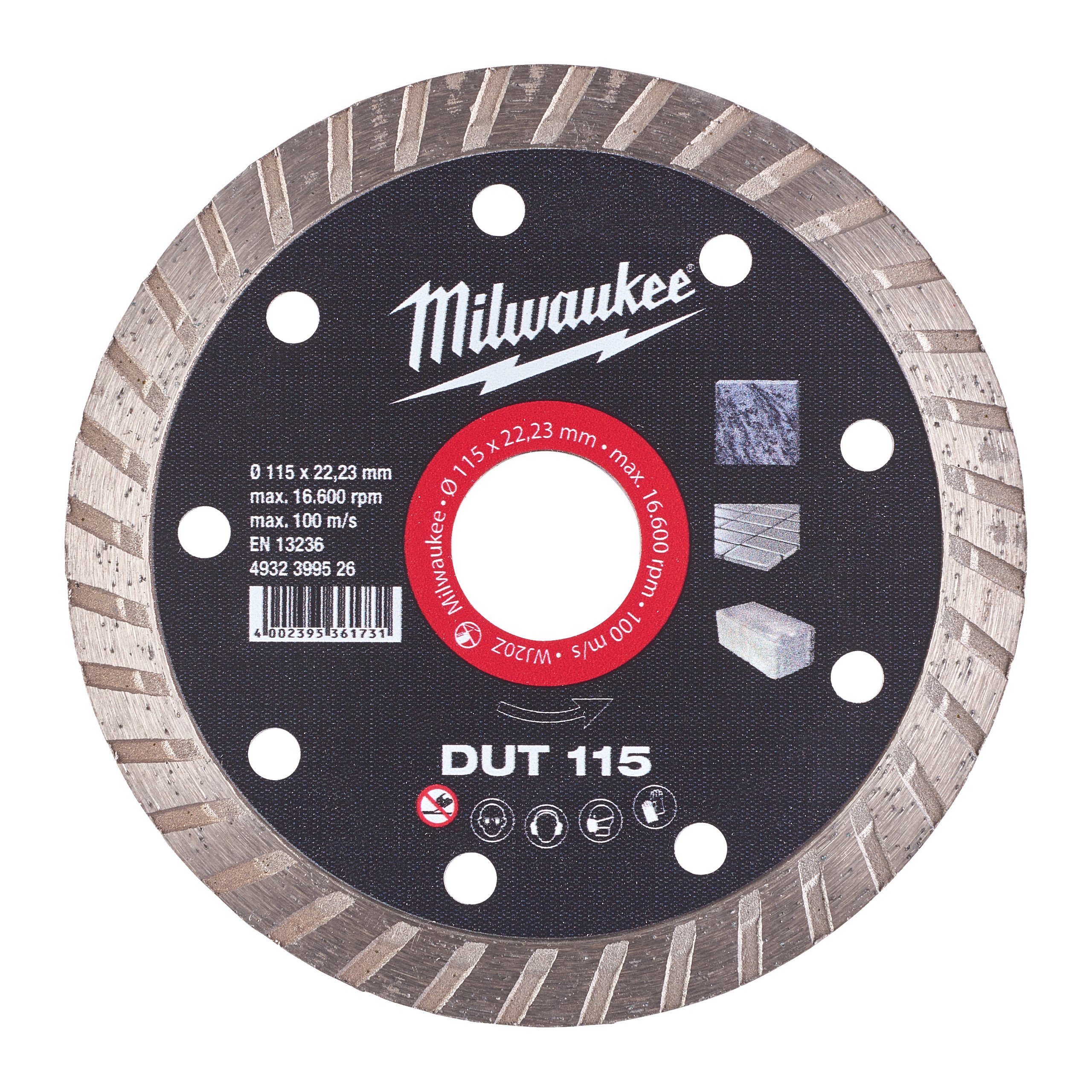 Milwaukee Accessoires Diamantdoorslijpschijf DUT 115 - 4932399526