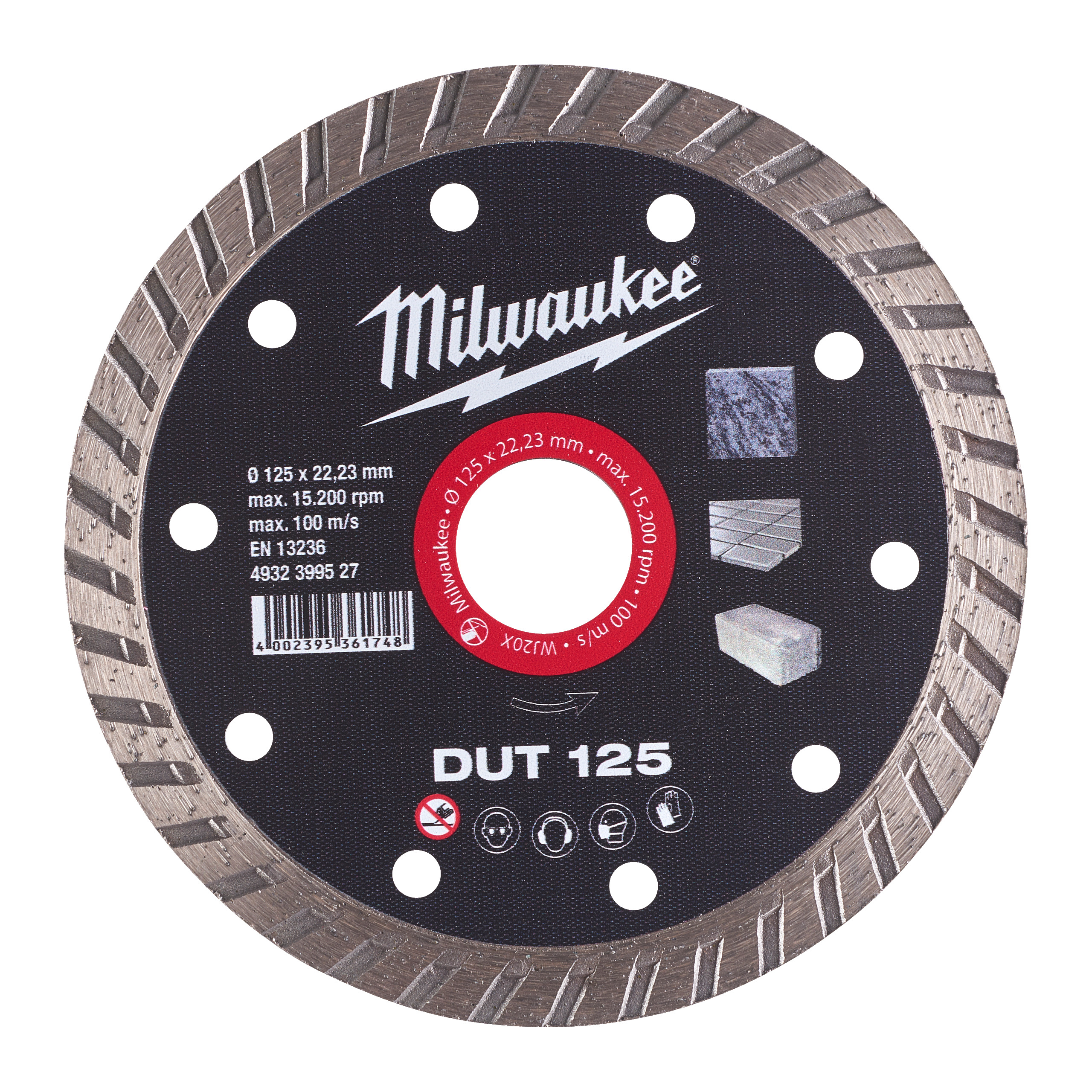 Milwaukee Accessoires Diamantdoorslijpschijf DUT 125 - 4932399527