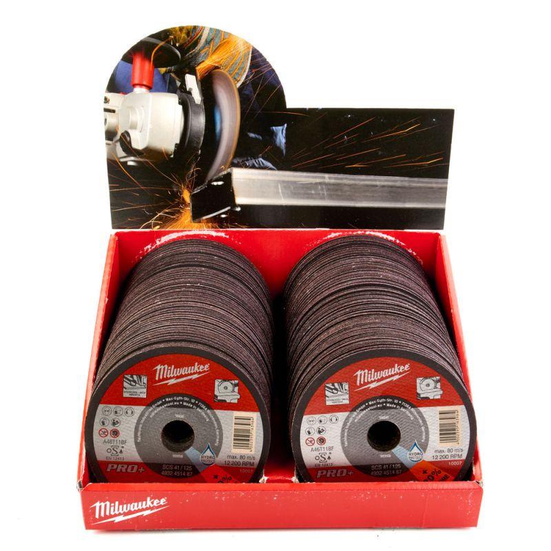 Milwaukee Accessoires Counterdisplay metaaldoorslijpschijf SCS41 125 x 1 mm PRO+ (200 stuks) - 4932451488