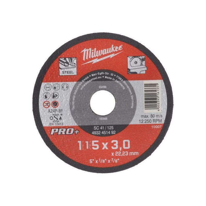 Milwaukee Accessoires Metaaldoorslijpschijf SC41 115 x 3 mm PRO+ - 25 stuks - 4932451491