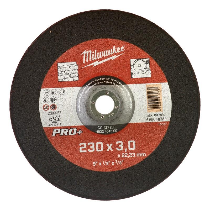 Milwaukee Accessoires Doorslijpschijf voor steen CC42 230 x 3 mm PRO+ - 25 stuks - 4932451500