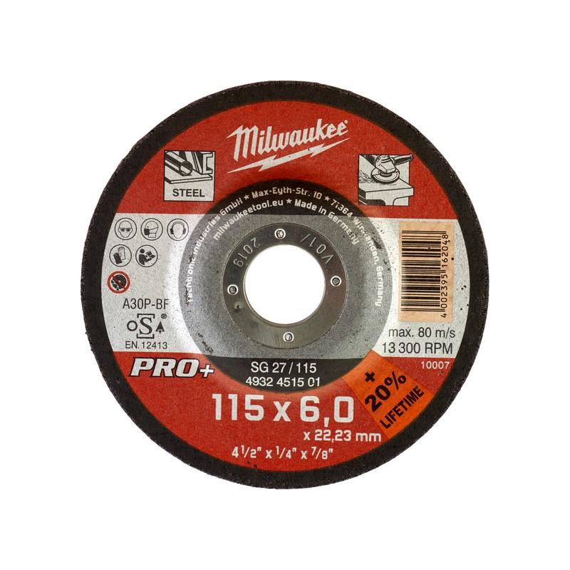 Milwaukee Accessoires Metaalafbraamschijf SG27 115 x 6 mm PRO+ - 25 stuks - 4932451501