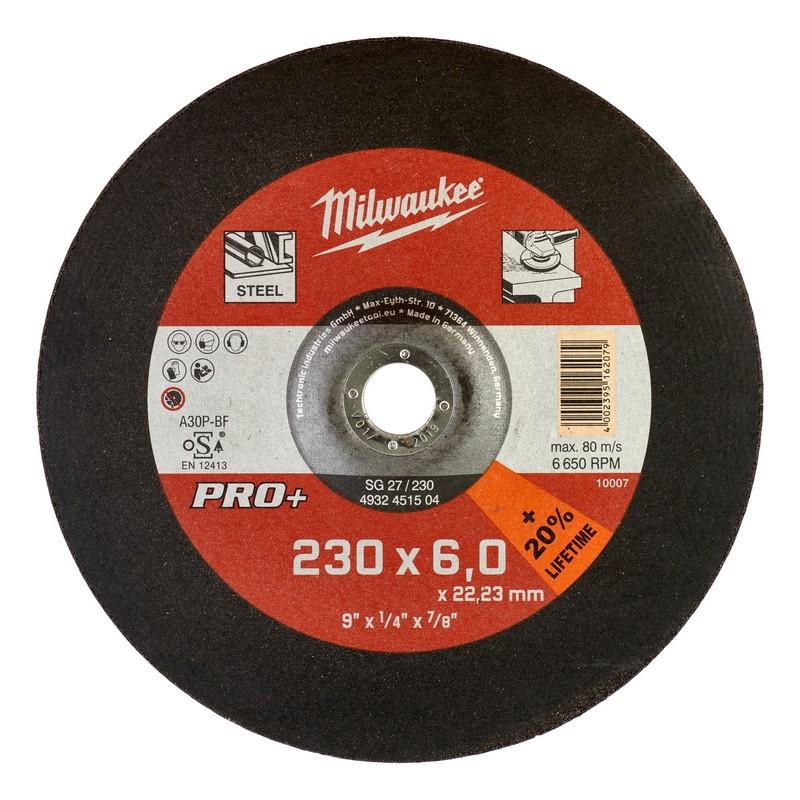 Milwaukee Accessoires Metaalafbraamschijf SG27 230 x 6 mm PRO+ - 10 stuks - 4932451504