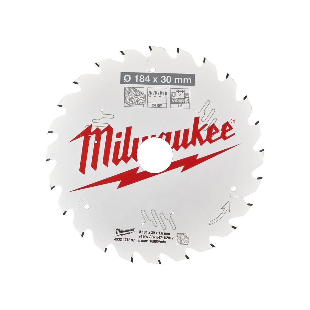 Milwaukee Accessoires Cirkelzaagblad P W 184x30x1,6x24ATB - 4932471297