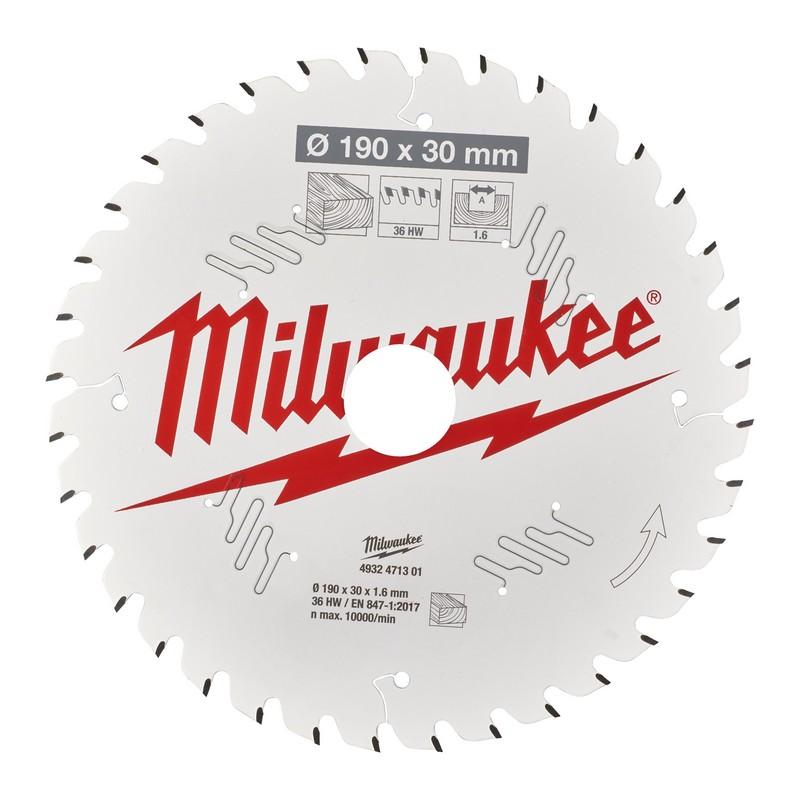 Milwaukee Accessoires Cirkelzaagblad P W 190x30x1,6x36ATB - 4932471301