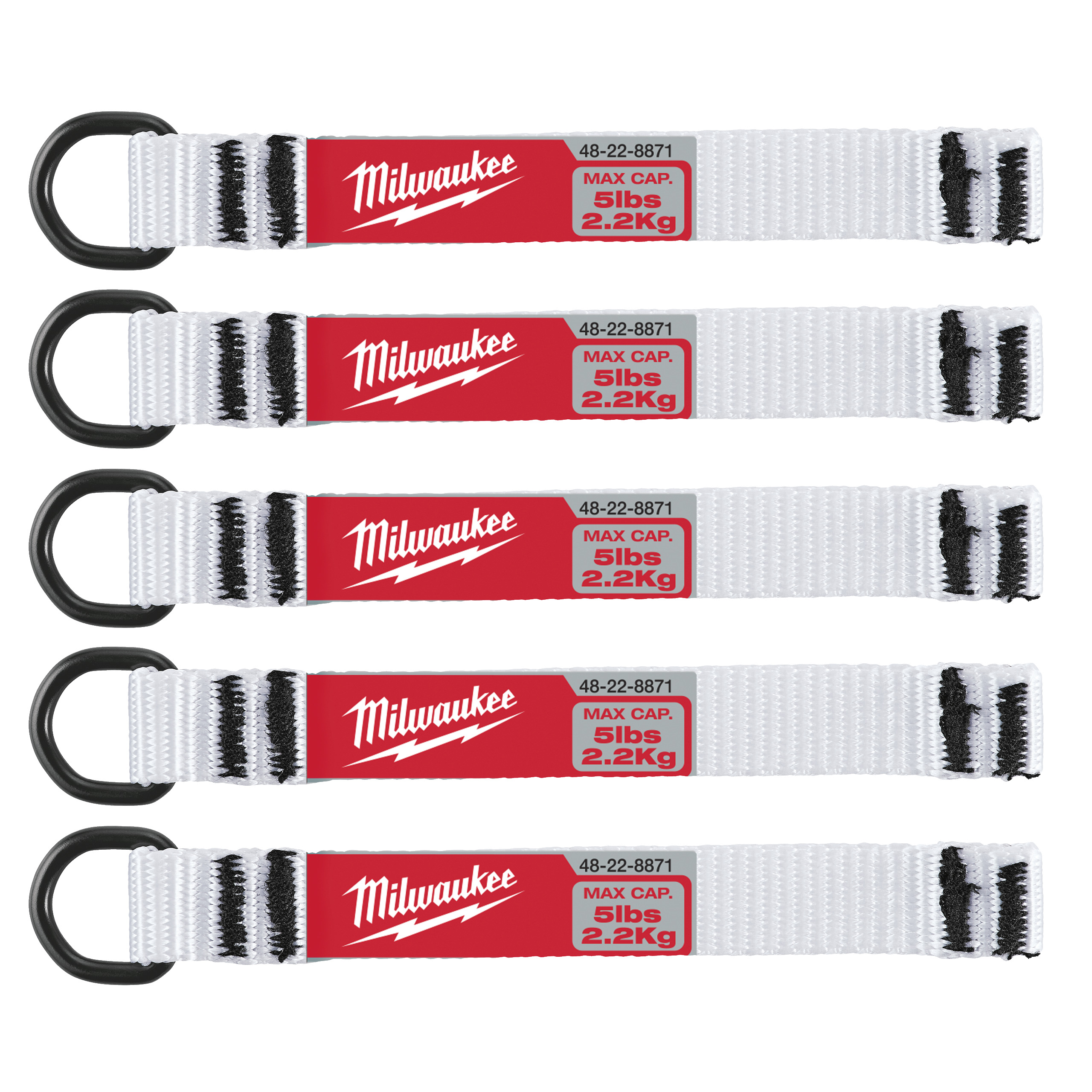 Milwaukee Accessoires 2.25kg D-Ring web attachment | 5 stuks - 4932471431