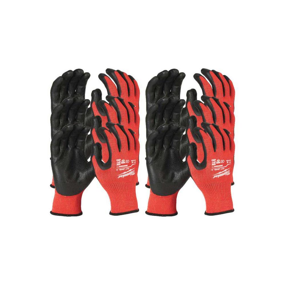 Milwaukee Accessoires Gedipte werkhandschoenen | snijklasse 3/C - XL/10 | 12 paar - 4932471620