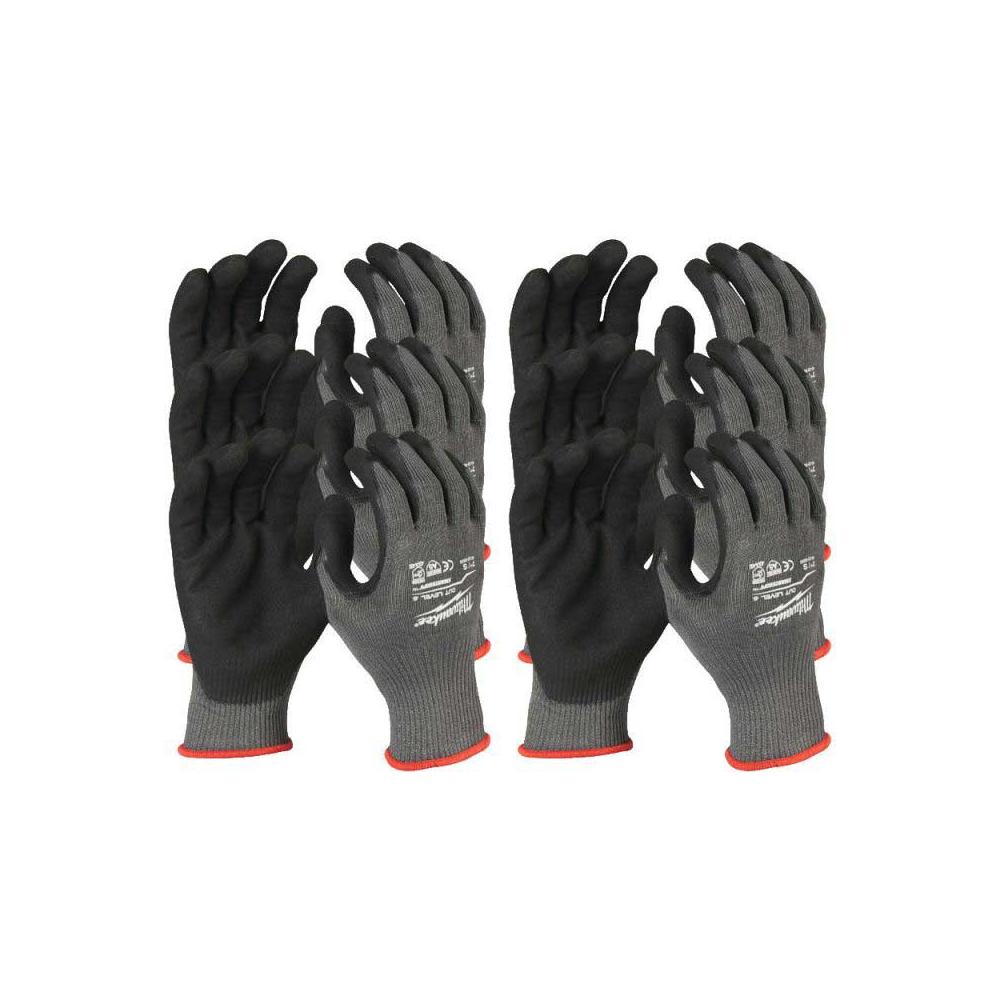 Milwaukee Accessoires Gedipte werkhandschoenen | snijklasse 5/E - XL/10 -12 paar - 4932471624