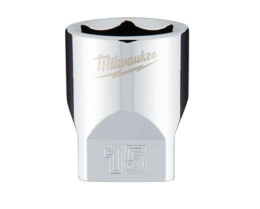 Milwaukee Accessoires 1/4 Ratel Dop ,Metrisch standaard -15MM - 4932478323