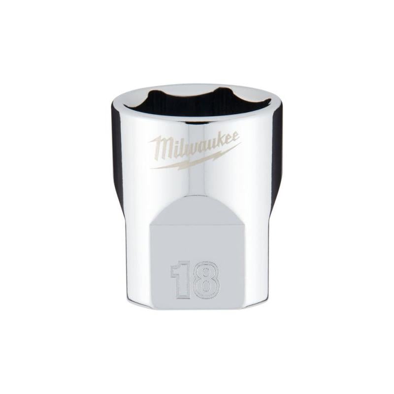 Milwaukee Accessoires 3/8 Ratel Dop , Metrisch standaard-18MM - 4932478348