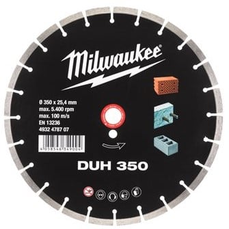 Milwaukee Accessoires Diamant High Performance Blad - CIS Professional DUH 350 mm - 1 pc - 4932478707