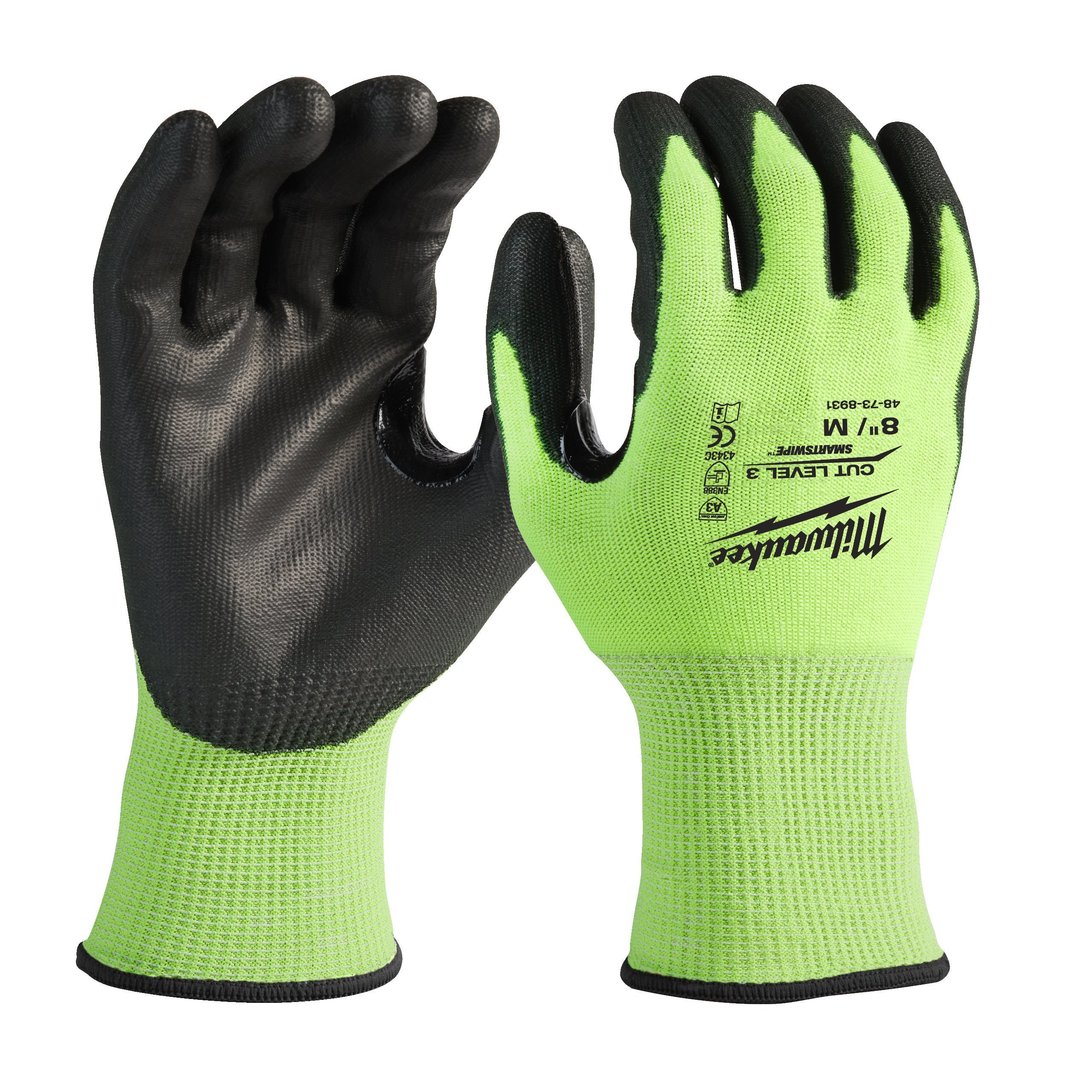 Milwaukee Pack Hi-Vis Cut C XL 10 Werkhandschoenen Hi-vis snijklasse 3 C XL 10 12 paar 4932492921